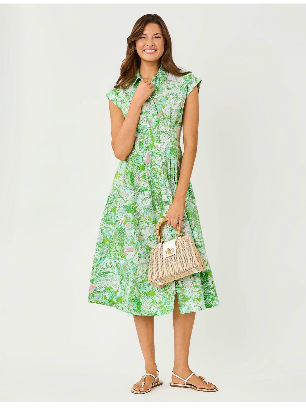 Lilly Pulitzer Tonya Shirtdress in Ship to Shore pattern